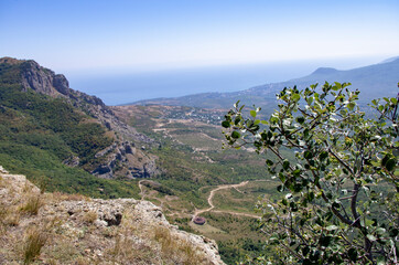 Mountain landscape. Summer tracking. The Mountains Of The Crimea