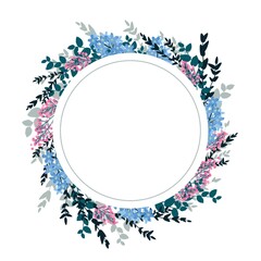 Frame with floral design