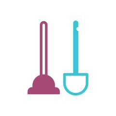 Toilet plunger and brush