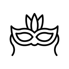 party icons related party or celebration eye mask with threads vector with editable stroke