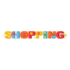 Shopping lettering design