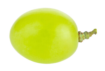 Green grapes isolated on white background close-up.