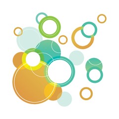 Abstract bubble colorful background design isolated flat illustration graphic design