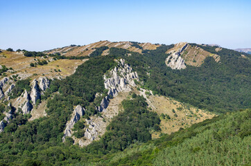 Mountain landscape. Summer tracking. The Mountains Of The Crimea