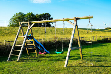 children playground in the garden