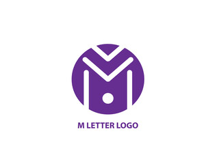 M letter logo design