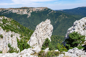Mountain landscape. Summer tracking. The Mountains Of The Crimea