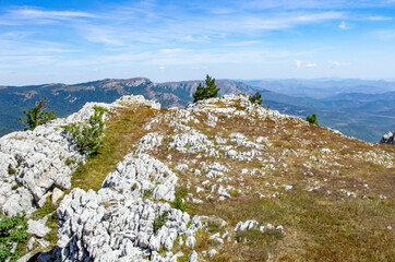Mountain landscape. Summer tracking. The Mountains Of The Crimea