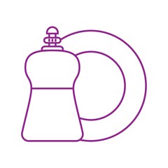 Clean plate and dishwasher detergent