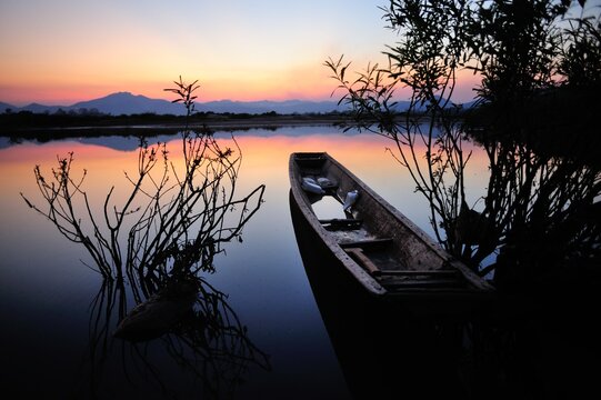 The Boat in Mekong river.