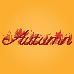 Fototapeta premium Autumn lettering design