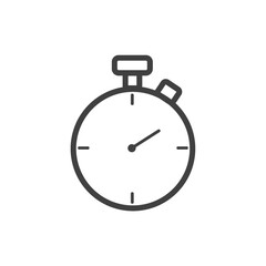 Stopwatch timer icon simple outline