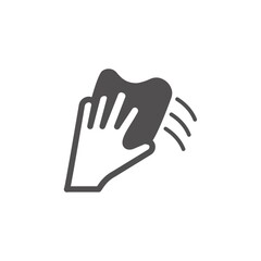 Obraz premium Hand wiping vector