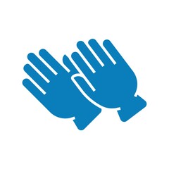 Washing gloves blue vector