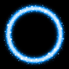 輝く光の飾り、輪型