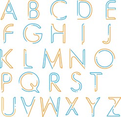 Collection of simple letters alphabet