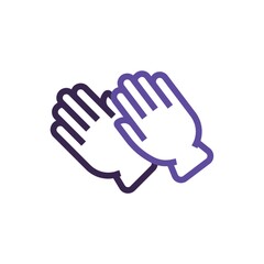 Obraz premium Washing gloves vector illustration