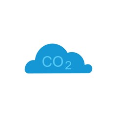 Cloud CO2 blue vector illustration