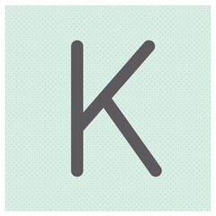 Letter K vector illustration