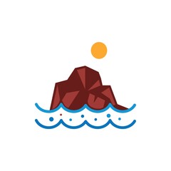 High tide concept vector illustration