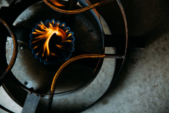 Flame From A Propane Burner From Above