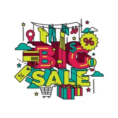 big sale lettering design