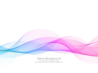 Modern colorful wave design background