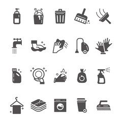 cleaning products and icons