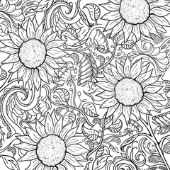 Intricate sunflower design