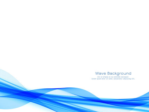 Decorative modern blue wave design background © Tamarindarts