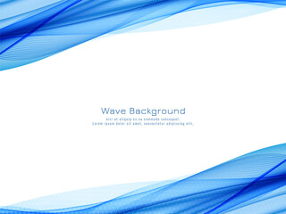 Blue wave design decorative modern background
