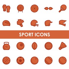 A set of sports icons