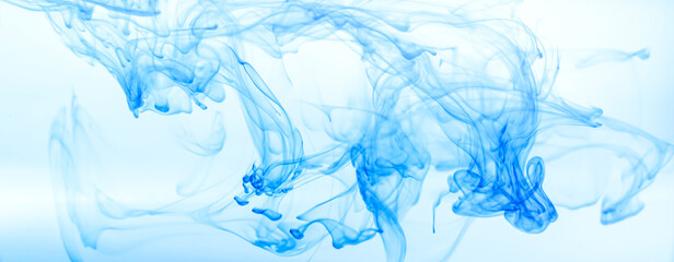 Blue water wave isolated on white background