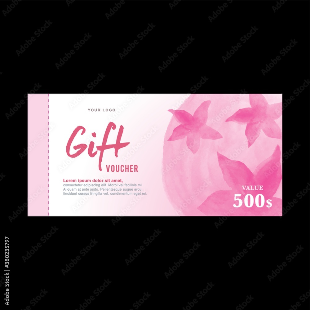 Wall mural gift voucher design