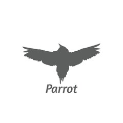 Silhouette of a parrot