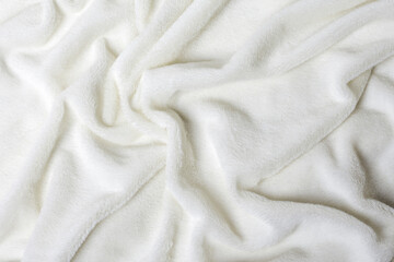 White faux fur texture, close-up, as background
