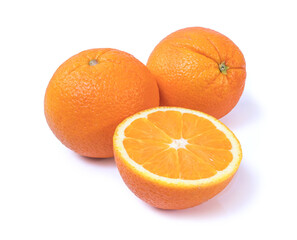Clipping path. Orange slice isolated on white background