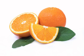 Clipping path. Orange slice isolated on white background