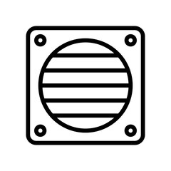 plumber icons related air ventilation or extractor with screw vector in lineal style,