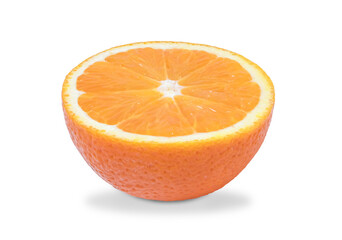Clipping path. Orange slice isolated on white background