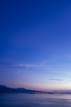 Lake geneva at sunset