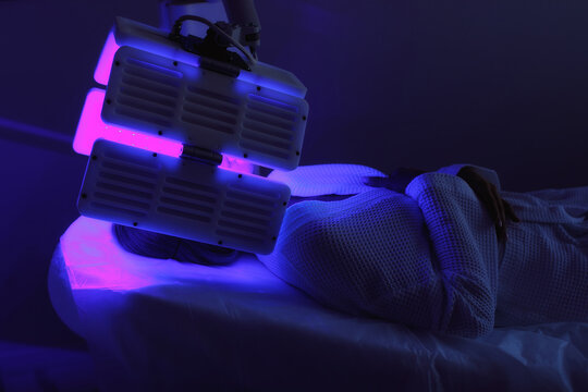 The doctor makes intramuscular injections of botulinum toxin