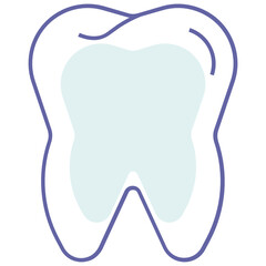 Teeth Line Icon for Multipurpose Usage Vector Design Concept 