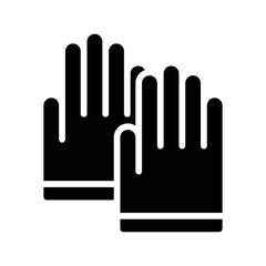plumber icons related plumber gloves for hands vector in solid design,