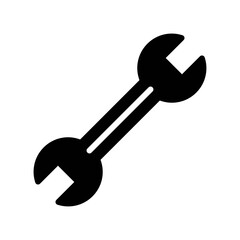 plumber icons related plumber wrench with handle vector in solid design,