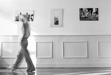 Woman at an Art Gallery