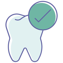 Dental Checkup Design, Dentistry Clinic Vector Icon, Strong Teeth Concept 