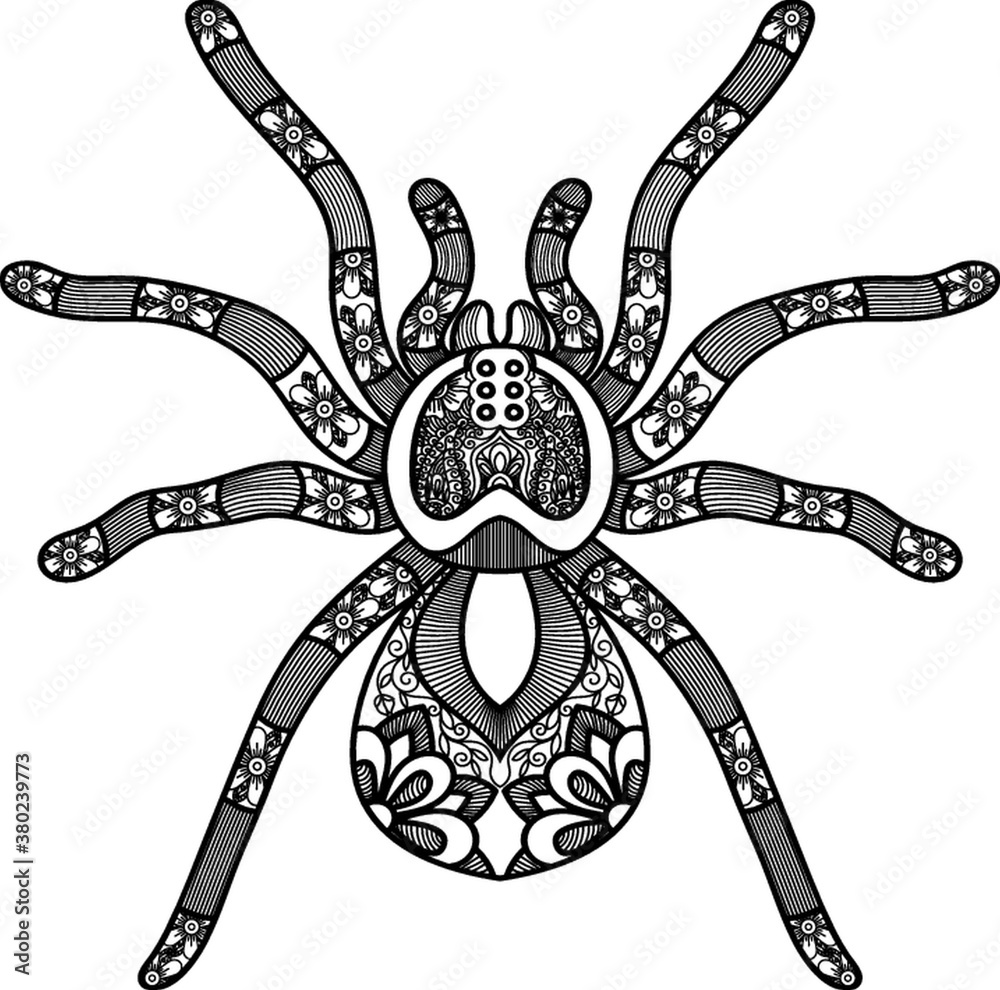 Poster intricate spider design