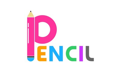 Pencil illustration vector logo