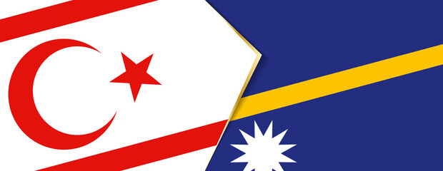 Northern Cyprus and Nauru flags, two vector flags.
